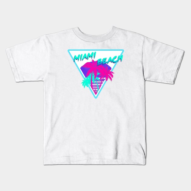 Miami Beach design Kids T-Shirt by Acka01